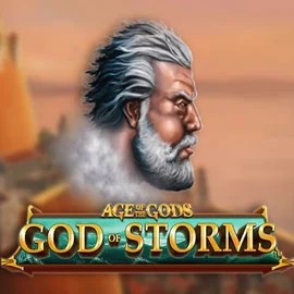 Age Of The Gods: God of Storms slot logo by Playtech at Big Boost Casino